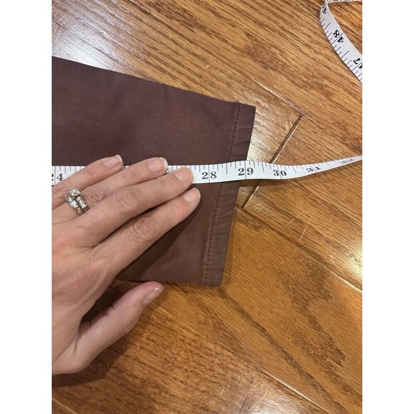 AG Farrah Skinny Ankle Jean 29R High Rise Coated Leatherette Burgundy Western - Picture 9 of 9